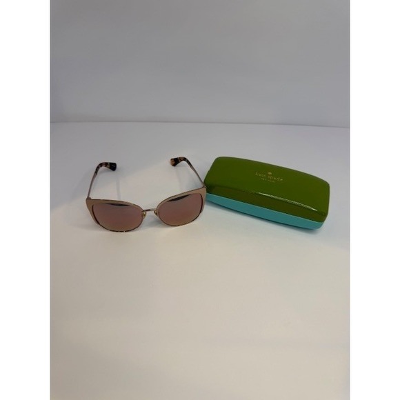 Kate Spade New York Genice S ORRD peach Sunglasses Rose Gold Tortoise Cat Eye - Picture 5 of 10
